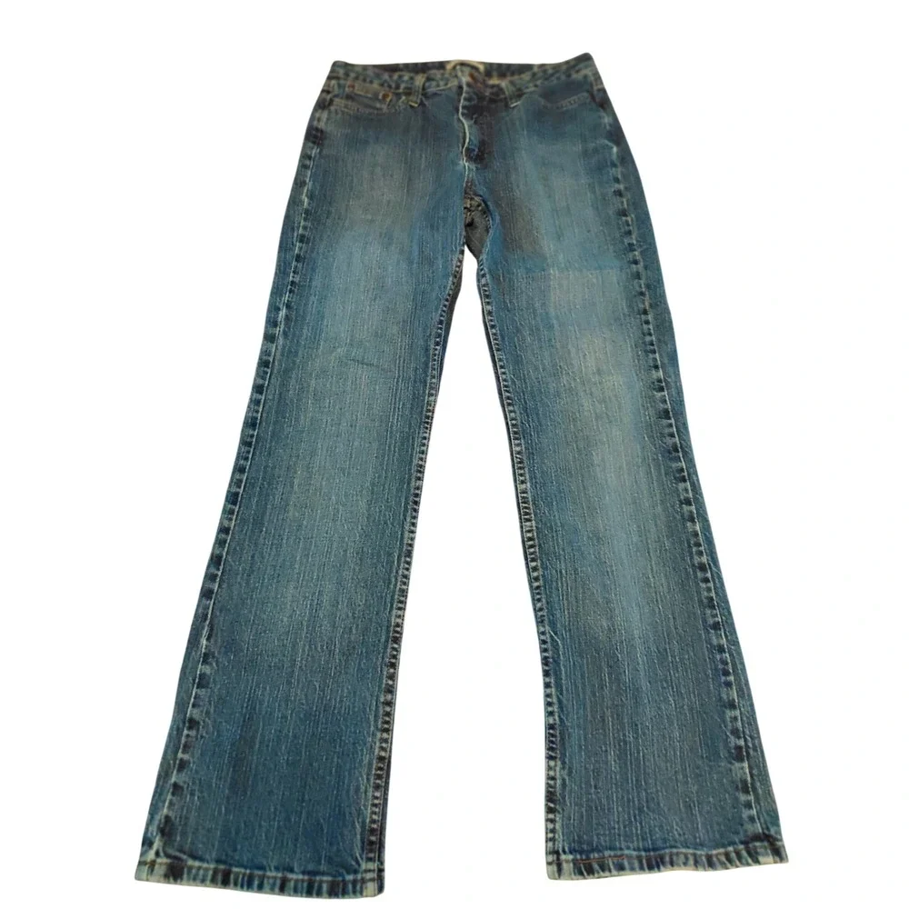 Riders by Lee Straight Leg Jeans Medium Wash Blue Denim 10 M